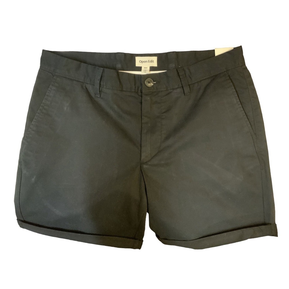 Open Edit Stretch Cotton Skinny Chino Shorts Cotton Blend Men's Size 32W